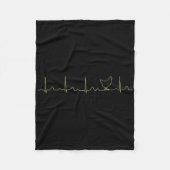 Kippenblok Longer Longer Longer Drop Hart Ritme Fleece Deken (Voorkant)