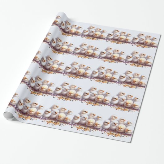 Kippenboer Baby Kuikens Cadeaupapier (Uitgerold)