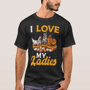 Kippenboer Hennen Kip Eieren Kuikens Ik Hou Van Mi T-shirt