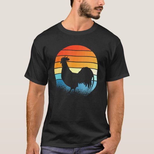 Kippenboer Retro Vintage T-shirt (Voorkant)
