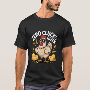 Kippenboer van Grappige Boerderij Geeft Geen Klokh T-shirt