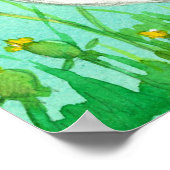 Kippenboer White Leghorn Blue Waterverf Poster (Hoek)