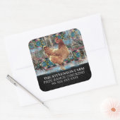 KippenBoerderij Broiler Vlees Vogels Vrij bereik W Vierkante Sticker (Envelop)