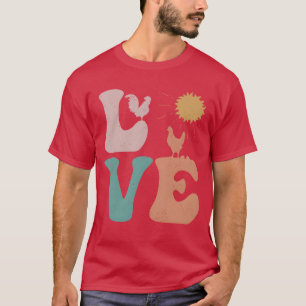 Kippenboerderij dier boer LIEFDE familie T-shirt