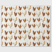 Kippenboerderij Hen Grunge  Vogelland Cadeaupapier (Vlak)