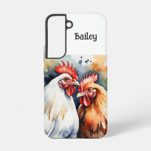 Kippenboerderij Natuur Dier Kunst met Eigen Naam Samsung Galaxy Hoesje