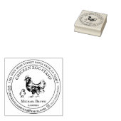 Kippenboerderij Rubberstempel (Gestempeld)
