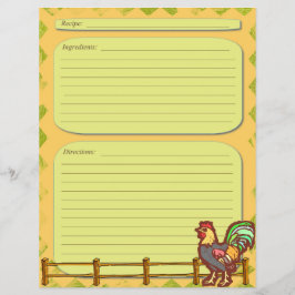 Kippenboerderij thema recept pagina flyer