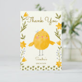 Kippenboerderijdieren grillig baby shower bedankkaart (Staand voorkant)