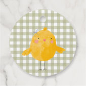 Kippenboerderijdieren grillig baby shower gunst bedankjes labels (Achterkant)