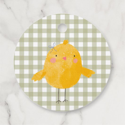 Kippenboerderijdieren grillig baby shower gunst bedankjes labels (Achterkant)