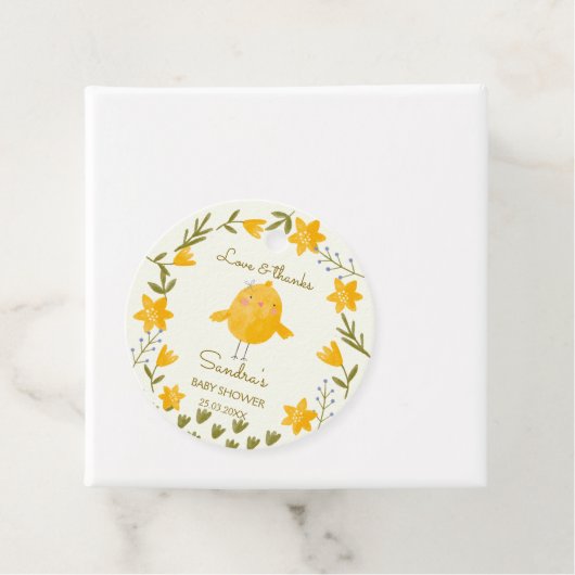 Kippenboerderijdieren grillig baby shower gunst bedankjes labels (In situ)