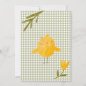 Kippenboerderijdieren grillig baby shower kaart (Achterkant)