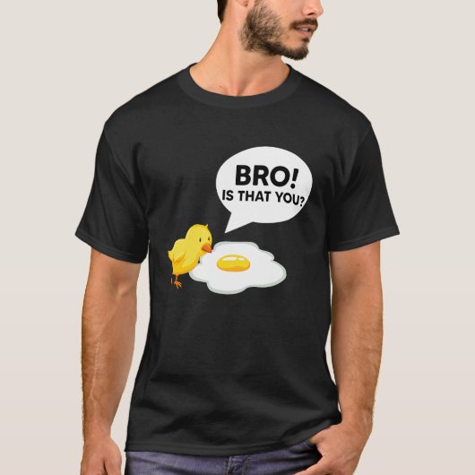Kippenbroer Is Dat Jij Kip Ei Kip T-shirt (Voorkant)