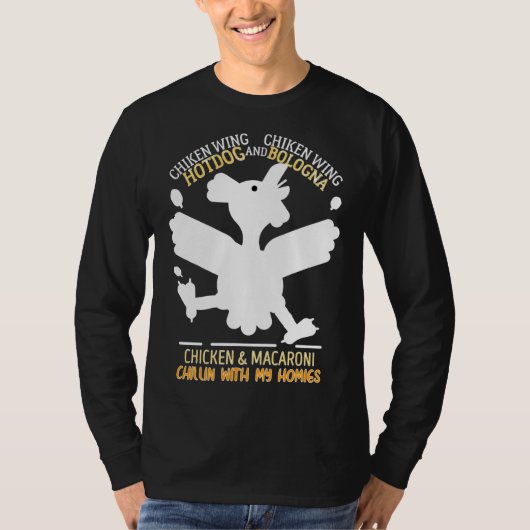 Kippenchilline met m t-shirt (Voorkant)
