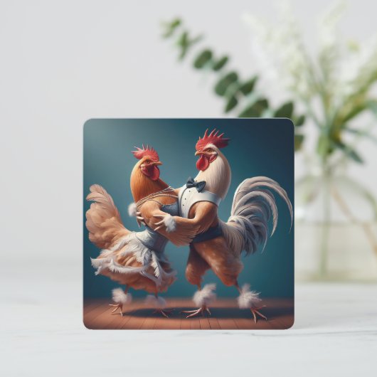 Kippendans Gala Kaart (Staand voorkant)