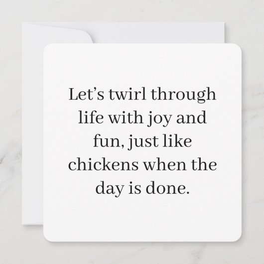 Kippendans Gala Kaart (Achterkant)