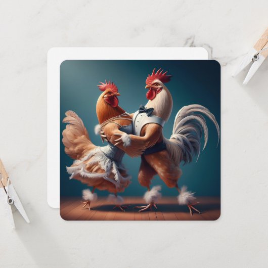 Kippendans Gala Kaart (Voorkant / Achterkant in situ)