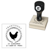 Kippeneieren bedrijf ADRES Rubberstempel (Gestempeld)