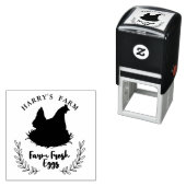 Kippeneieren Boerderij Fresh Eggs Thema Zelfinktende Stempel (In situ)