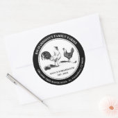 Kippeneieren Boerderij Ronde Sticker (Envelop)