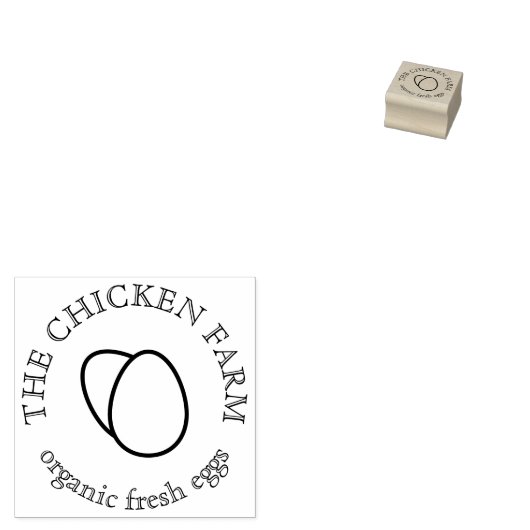 Kippeneieren Boerderij Rubberstempel (Gestempeld)