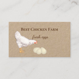 Kippeneieren en eieren voor verkopers op de markt  visitekaartje