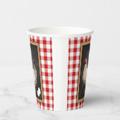 Kippeneieren Rood en Wit Land Gingham Papieren Bekers (Rechts)