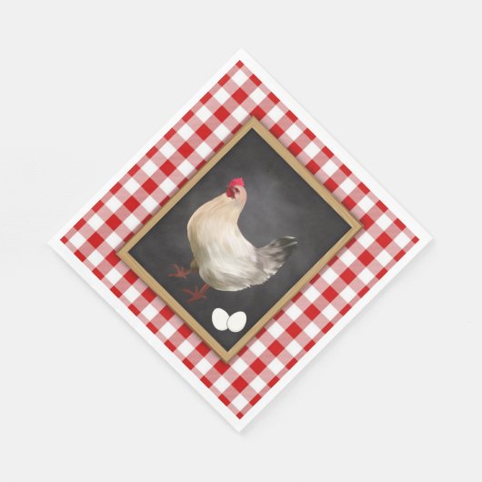 Kippeneieren Schattigee Landelijke Stijl Servet (Hoek)