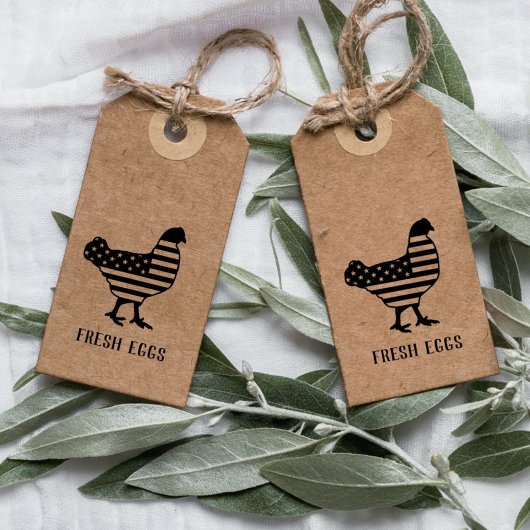 Kippeneieren | Verse eieren | Amerikaanse vlag Eie Rubberstempel