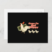 Kippenfamilie Briefkaart (Voorkant / Achterkant)