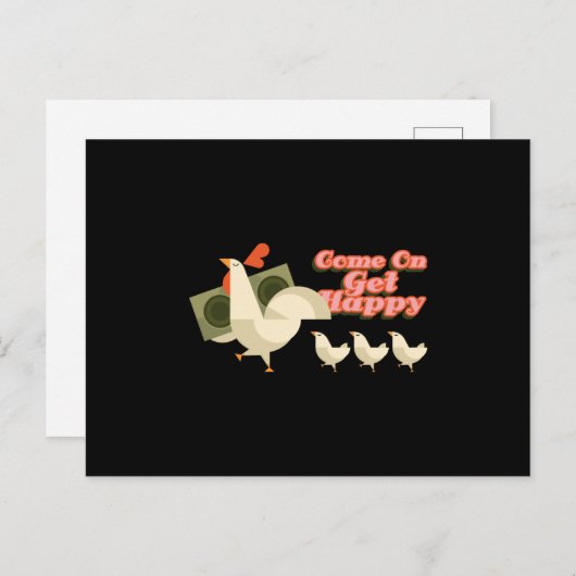 Kippenfamilie Briefkaart (Voorkant / Achterkant)