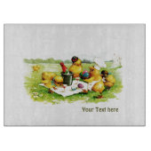  kippenfamilie. Snellerraad voor Pasen Snijplank (Voorkant)