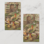  kippenfamilie visitekaartje (Voorkant / Achterkant)