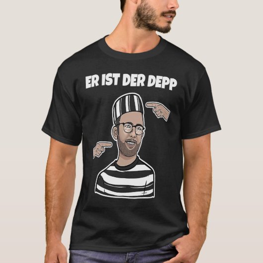 Kippenfeest Bruidegom Hij is de Depp Mannen T-shirt (Voorkant)
