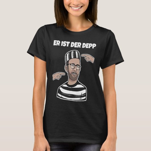 Kippenfeest Bruidegom Hij is de Depp Mannen T-shirt (Voorkant)