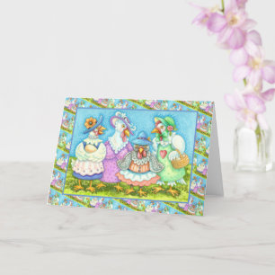 KIPPENFEEST, LAND GEVLEUGELDE VRIENDEN Blank Kaart