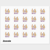 Kippenfeestje Ronde Sticker (Vel)