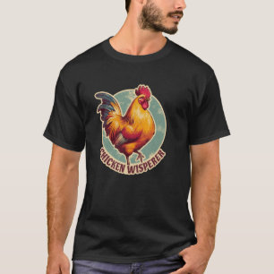 Kippenfluisteraar Boer Kippenliefhebber Retro Vint T-shirt