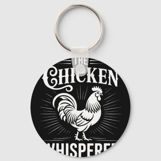 Kippenfluisteraar Pluimveeboer Haan _2 Sleutelhanger (Voorkant)