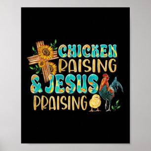 Kippenfokkerij & Jezus prijst Christelijke ver Poster