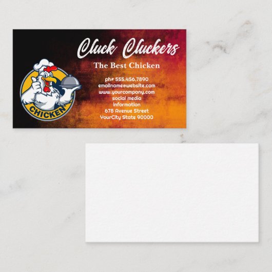 kippenfokkerij visitekaartje (Voorkant / Achterkant)