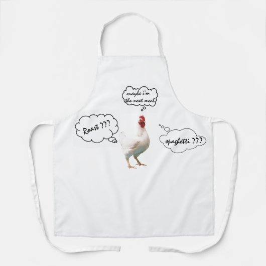 kippengedachte schort (Voorkant)