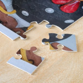 Kippengek Kippen Crew Puzzel, 28 cm x 35,5 cm Legpuzzel (Zijkant)