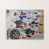 Kippengek Kippen Crew Puzzel, 28 cm x 35,5 cm Legpuzzel (Horizontaal)