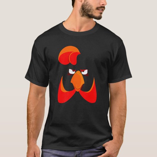 Kippengezicht Grappig Schattig Dier Halloween Kost T-shirt (Voorkant)