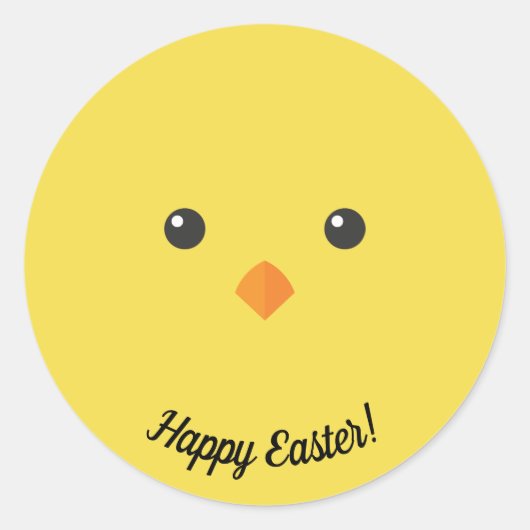 Kippengezicht Ronde Sticker (Voorkant)