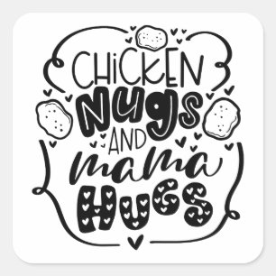 kippengooien en mammembranen vierkante sticker