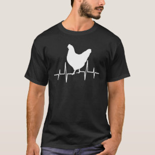 Kippenhartslag kip frequentie mijn hart slaat t-shirt