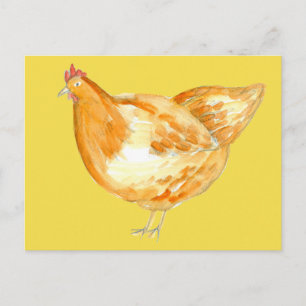 Kippenhoen Boerderij Animal Sunshine Yellow Briefkaart